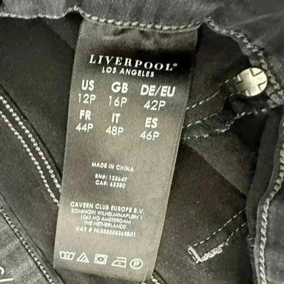 Liverpool The Skinny Pull On Jeans Jeggings Gray Size 12 petite - Picture 4 of 5